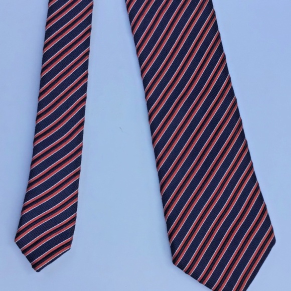 ETON dark blue & red striped Silk Tie.Made in Italy 🇮🇹 - Picture 3 of 6